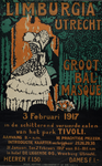 700490 Limburgia Utrecht Groot Bal Masqué 3 februari 1917 in de schitterend versierde zalen van het park Tivoli.
